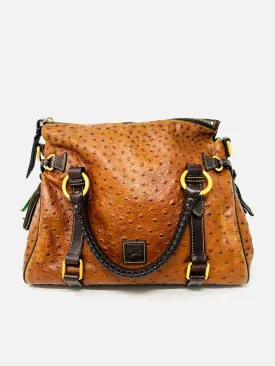 Dooney & Bourke Brown Ostrich Leather AS IS Designer Purse