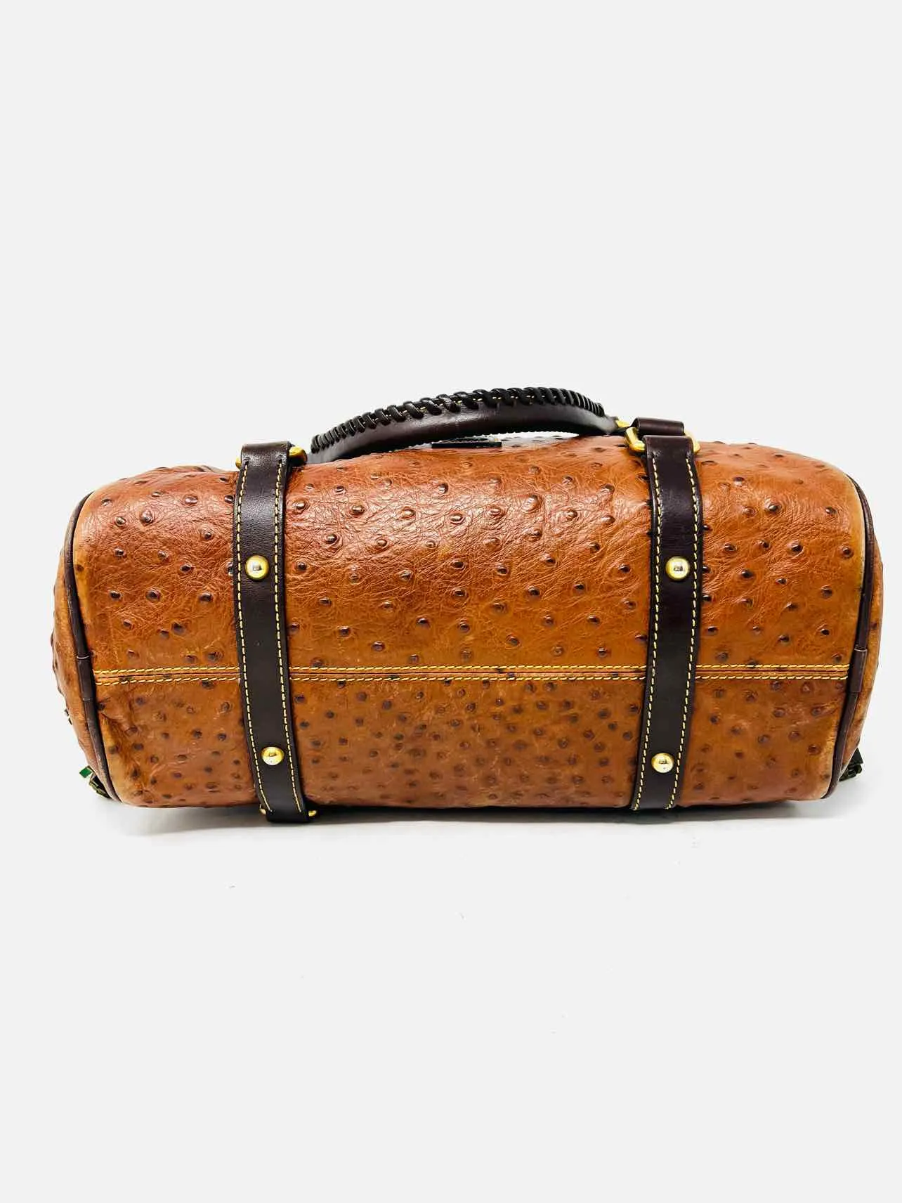 Dooney & Bourke Brown Ostrich Leather AS IS Designer Purse