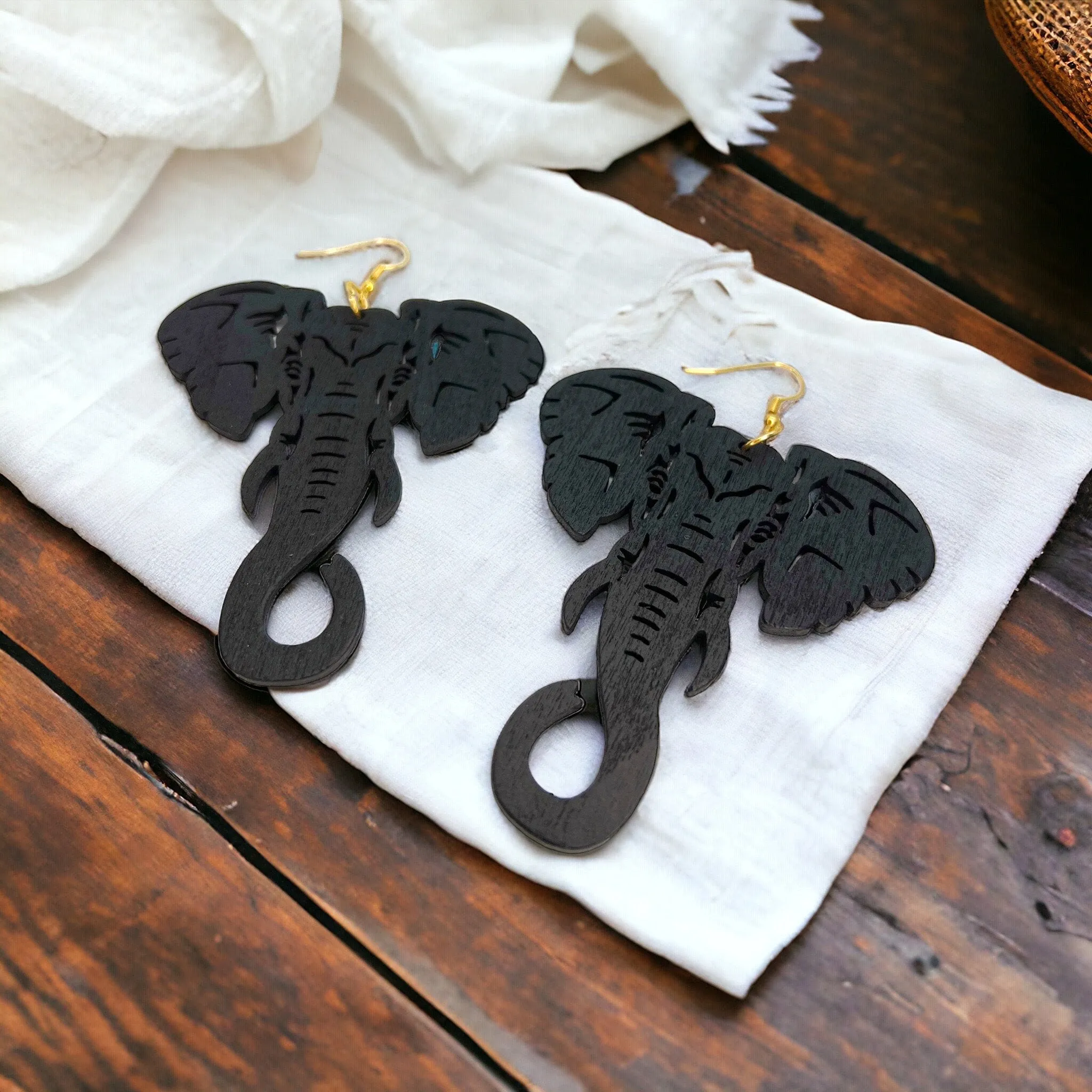 Elephant Earrings - Elephant Jewelry, Animal Earrings, Elephant Lover, African Safari, Zoo Keeper, Elephant Trainer, Elephant Gift