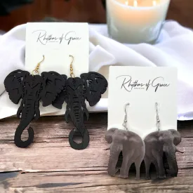 Elephant Earrings - Elephant Jewelry, Animal Earrings, Elephant Lover, African Safari, Zoo Keeper, Elephant Trainer, Elephant Gift