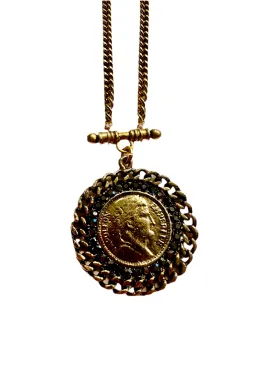 Embellished 36” Vintage Coin Neck