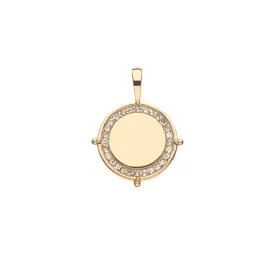 Embellished Personalized Petite Coin Pendant