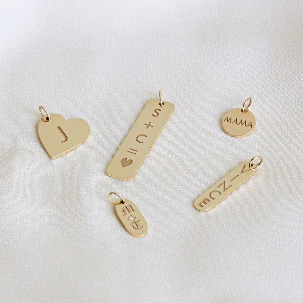 Engravable Round Coin Charm