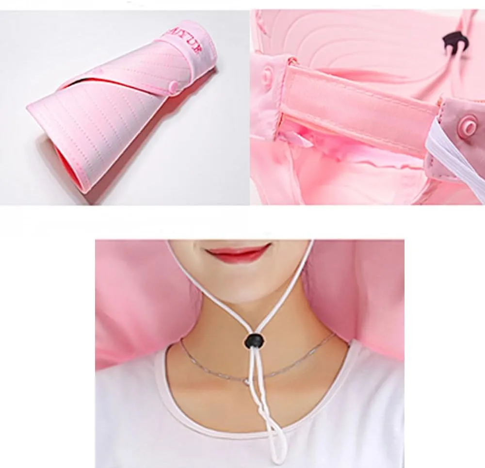Fashion Outdoor UPF 50  UV Sun Protection Waterproof Quick Dry Breathable Face Neck Flap Cover Folding Sun Hat