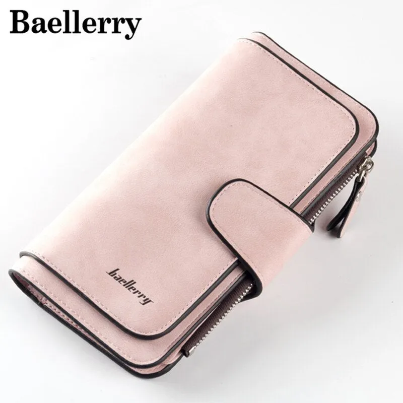 Fashion Women Wallets Long Wallet Female Purse Pu Leather Wallets Big Capacity Ladies Coin Purses Phone Clutch WWS046-1