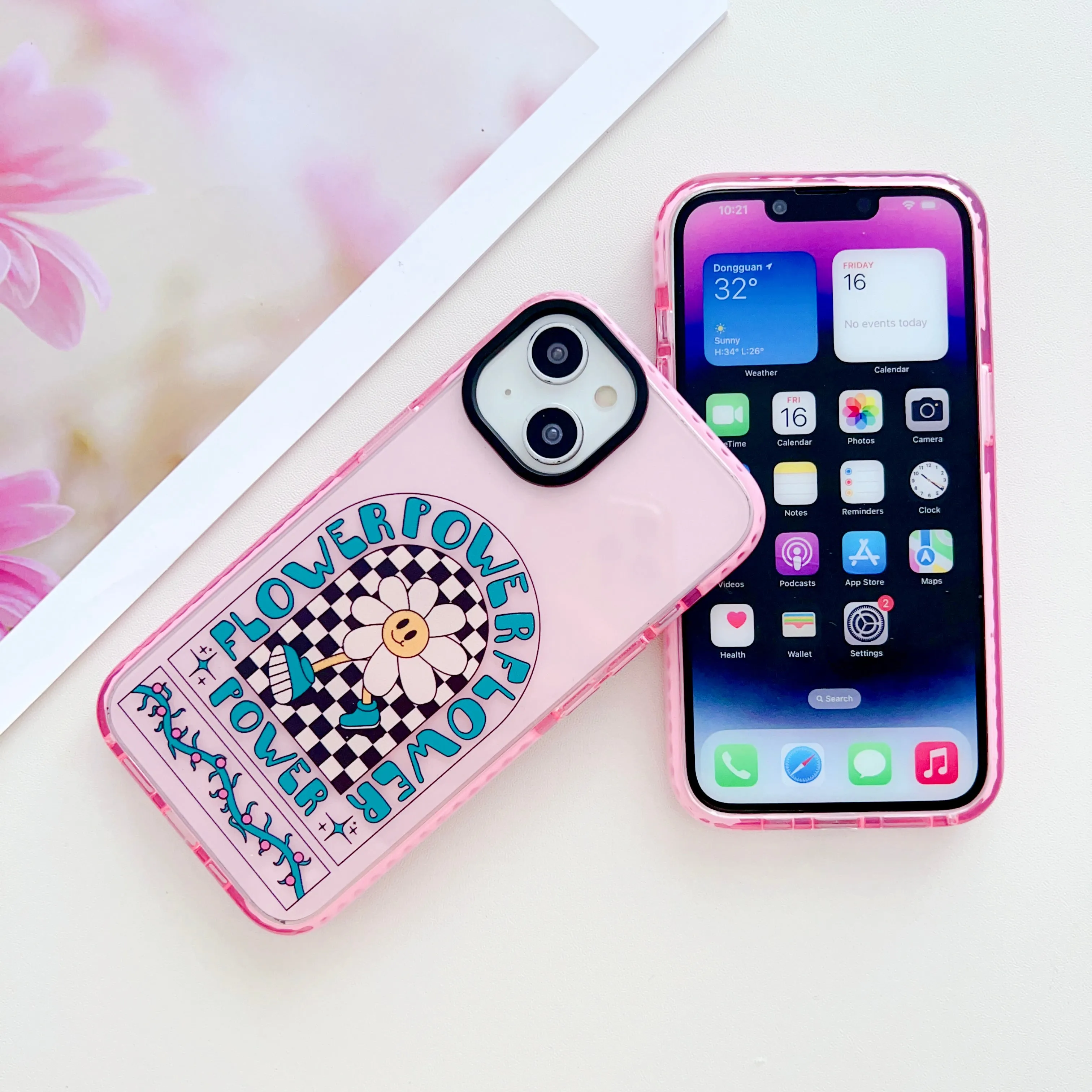 Flower Power Silicon Impact Proof Case for iPhone