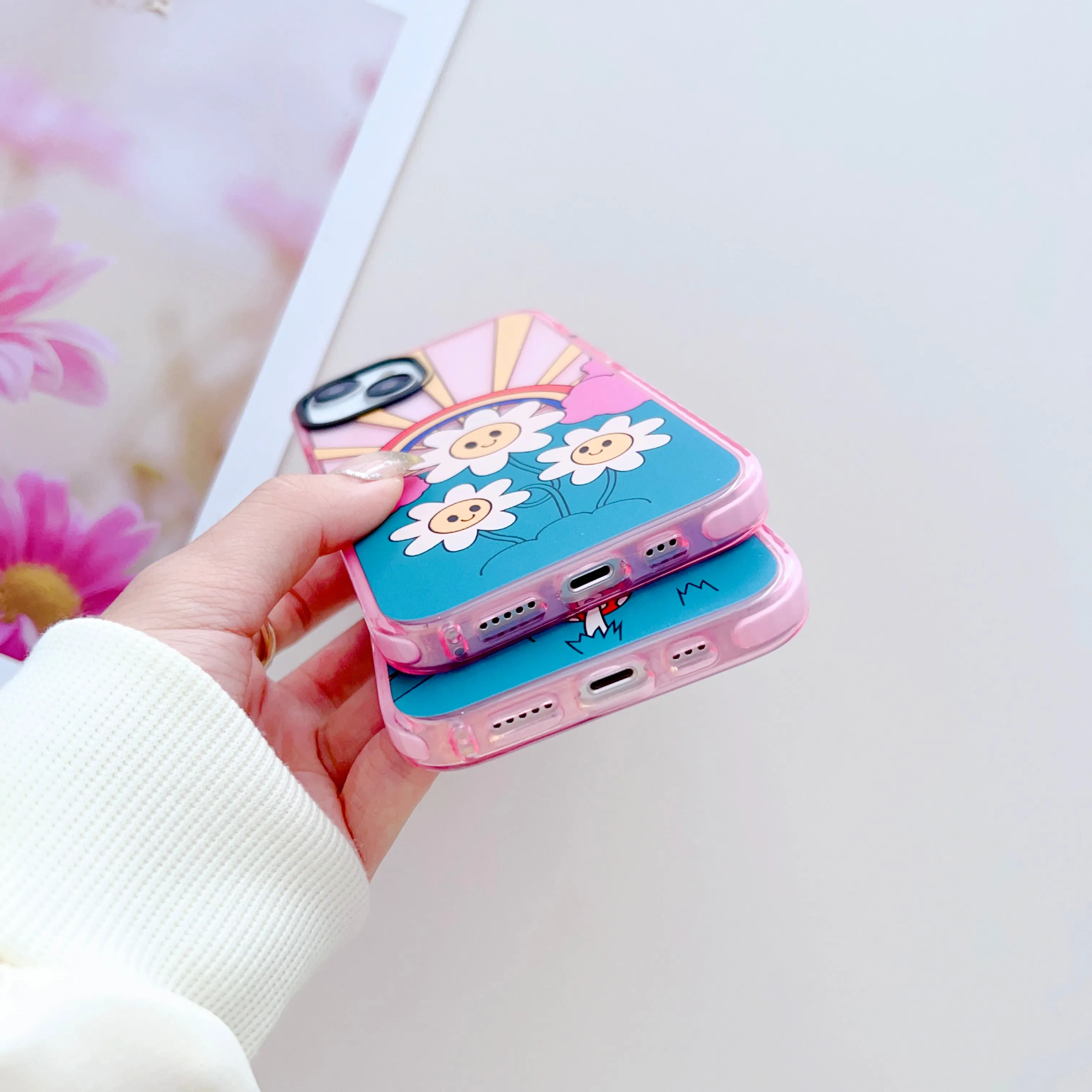 Flower Power Silicon Impact Proof Case for iPhone