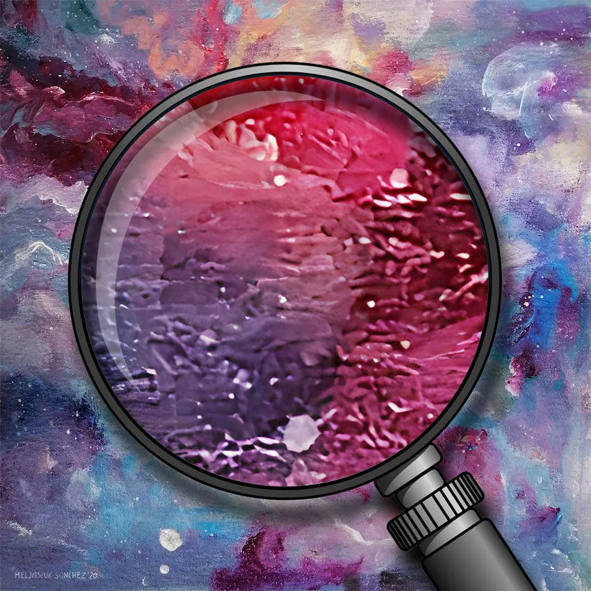 Framed horizontal pink & purple abstract wall art print