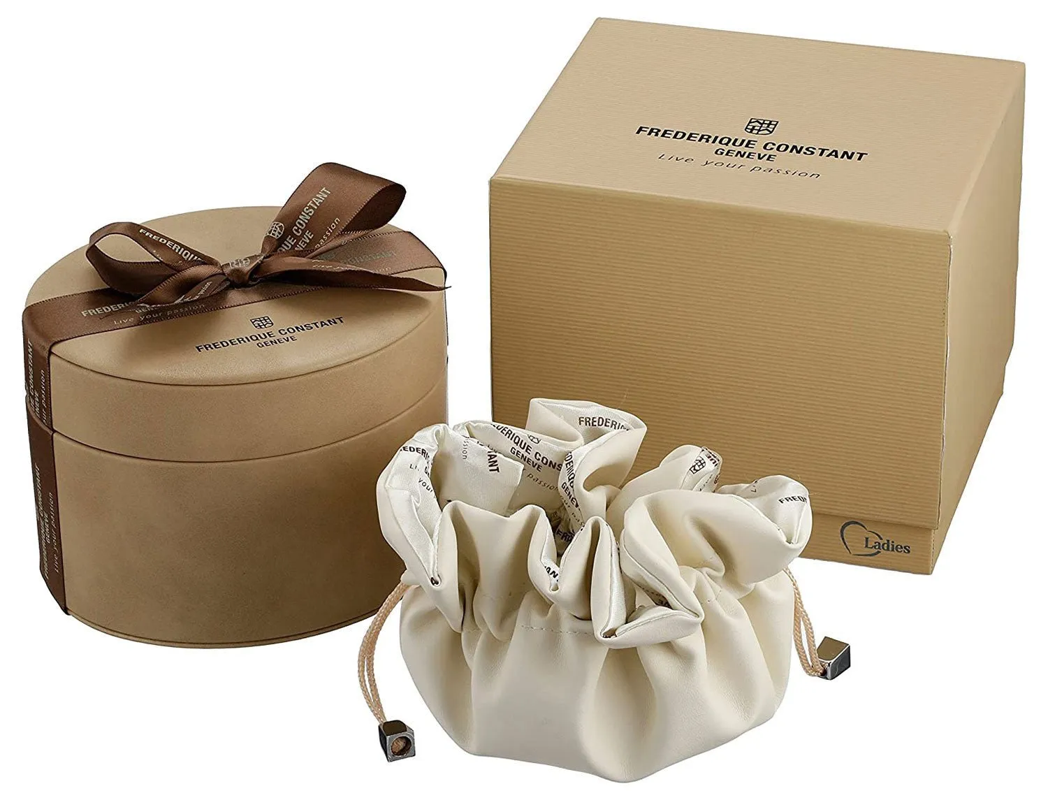 Frederique Constant Womens Quartz Watch - Classics Art Deco Style with Oval Stainless Steel Case, Black Satin Strap and Mother-of-Pearl Dial - FC-200MPW2V6