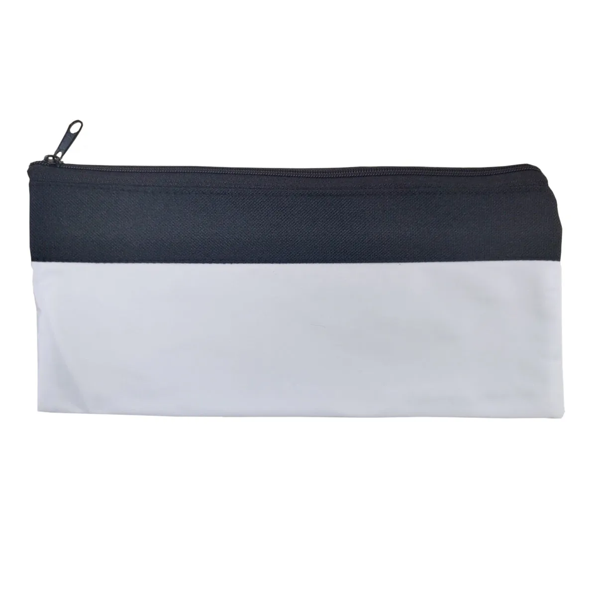 FULL CARTON - 50 x Zip Up Bags - TWO TONE Black & White - 11.5cm x 24cm