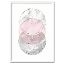 Geometric Marble Shapes I - Art Print