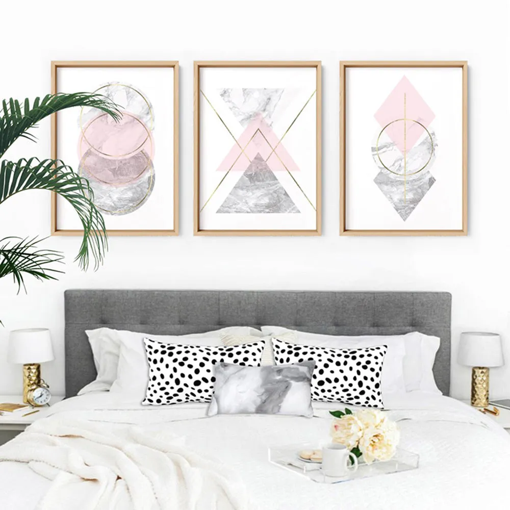 Geometric Marble Shapes I - Art Print