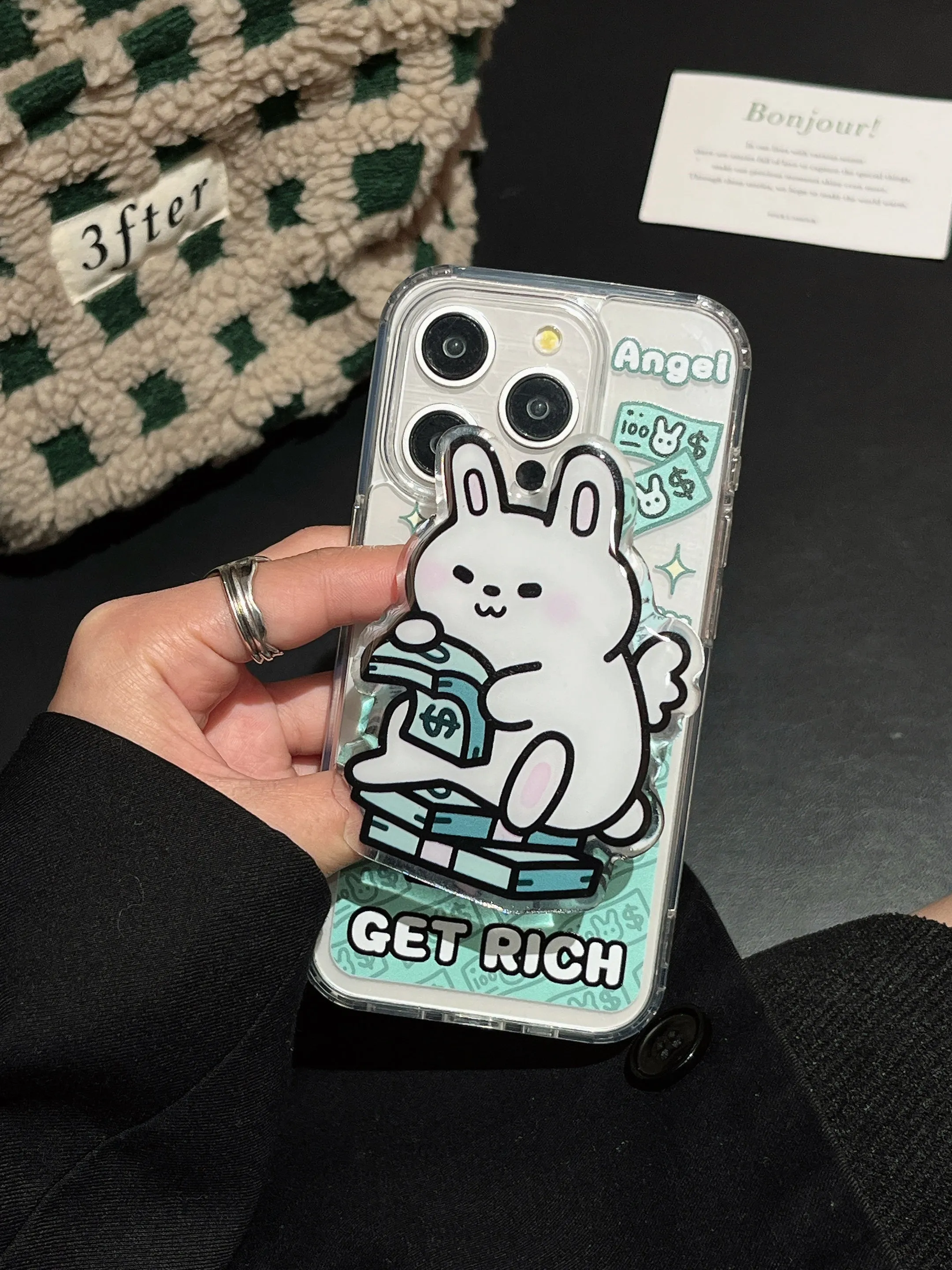 Get Rich Designer Silicon Case for iPhone With Magsafe Holder