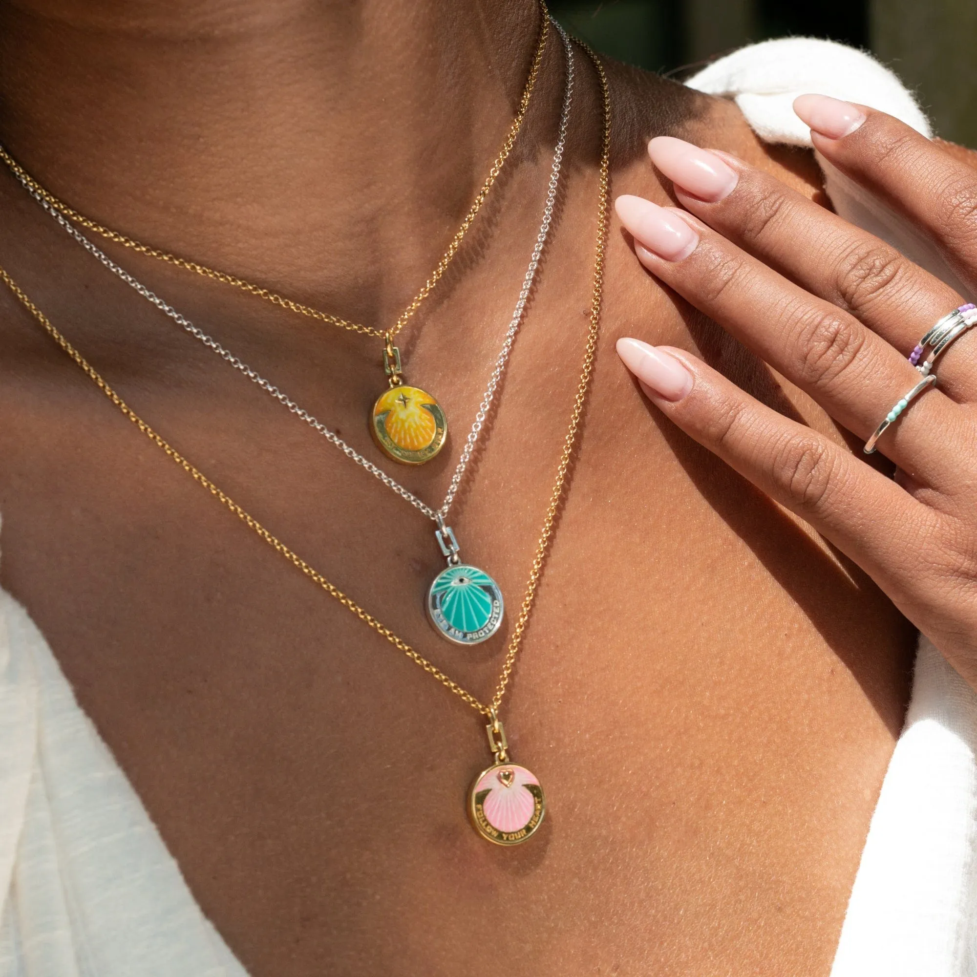 Gold Plated My Lucky Star Yellow Coin Necklace