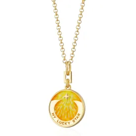 Gold Plated My Lucky Star Yellow Coin Necklace