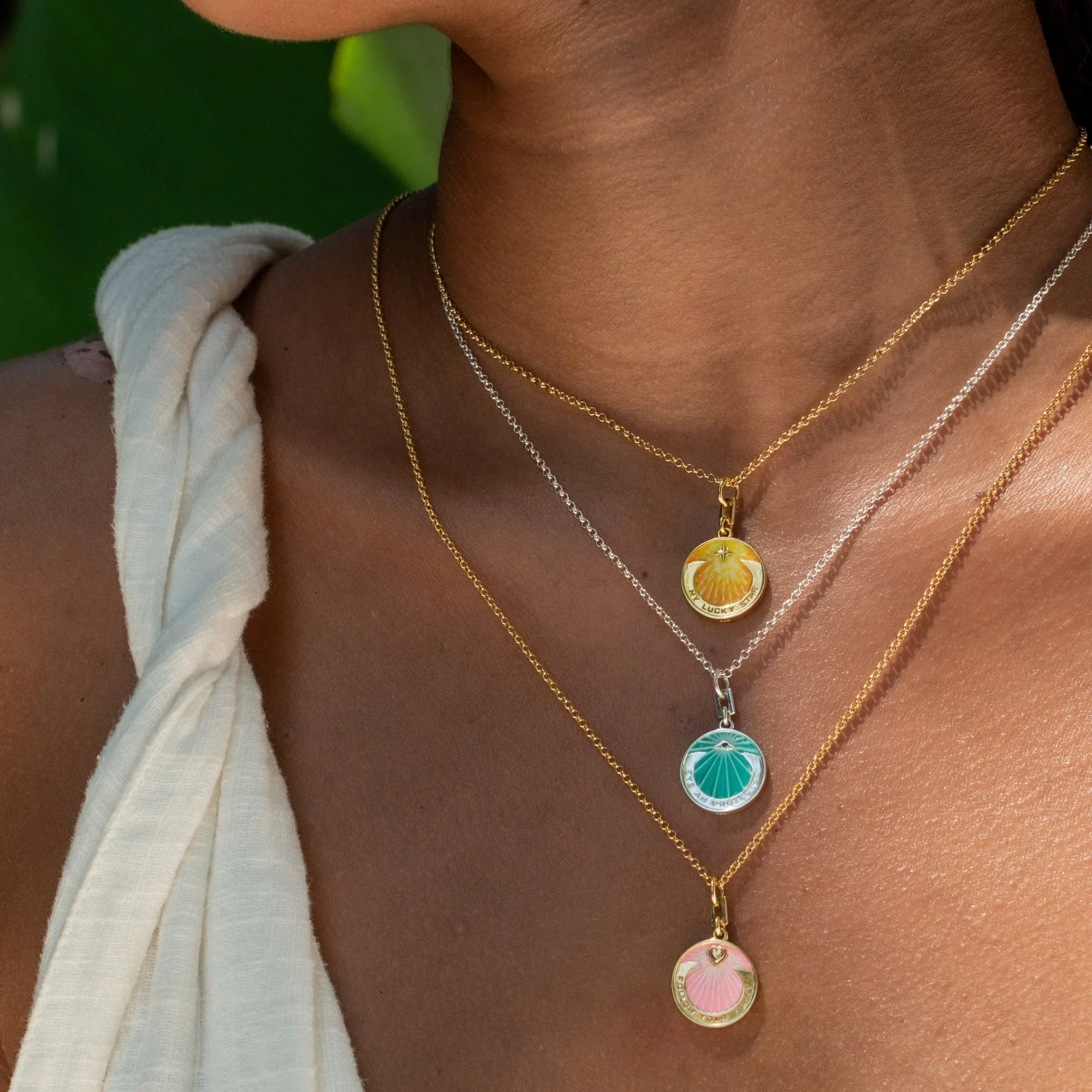 Gold Plated My Lucky Star Yellow Coin Necklace