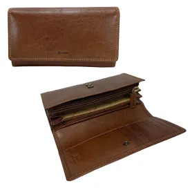 Golunski Flapover Toscana Purse - Style 7-8011 Tan