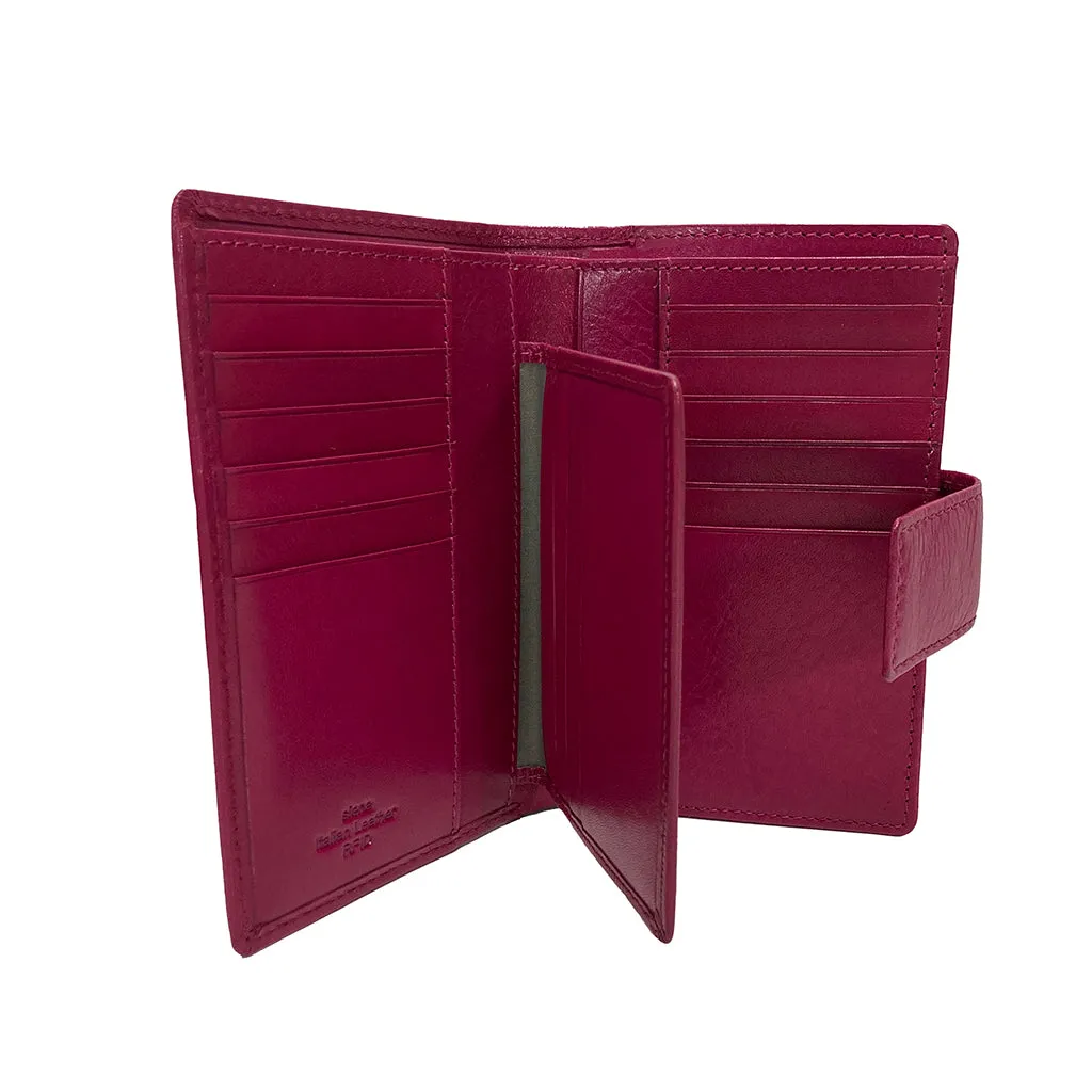 Golunski Tab Flapover Siena Purse - Style 7- 8028- Fuchsia