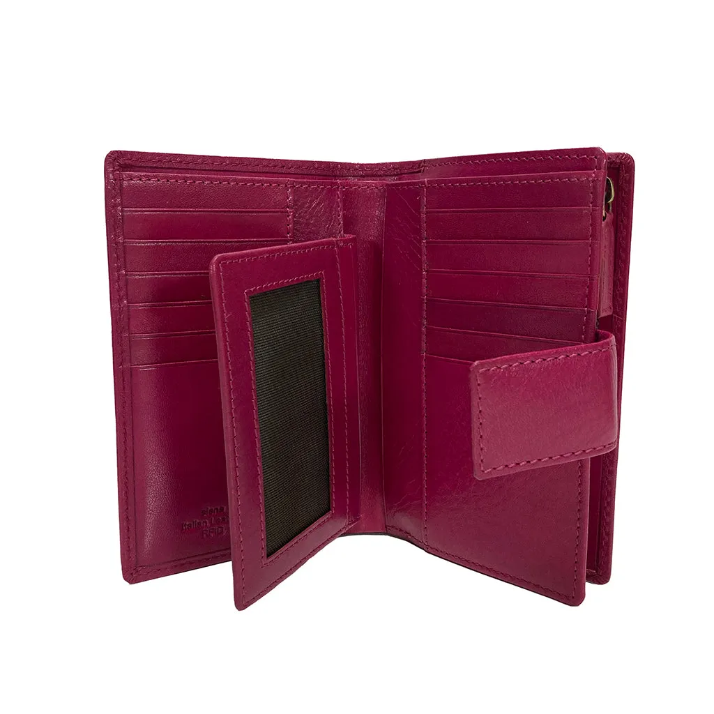 Golunski Tab Flapover Siena Purse - Style 7- 8028- Fuchsia