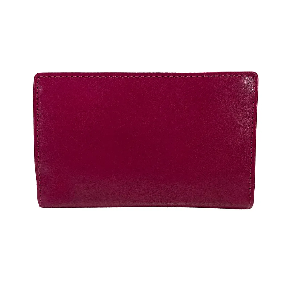 Golunski Tab Flapover Siena Purse - Style 7- 8028- Fuchsia