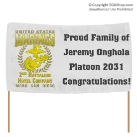 Graduation Banner: 2nd Recruit Battalion