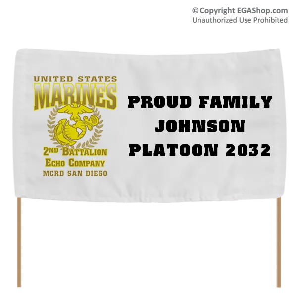 Graduation Banner: 2nd Recruit Battalion