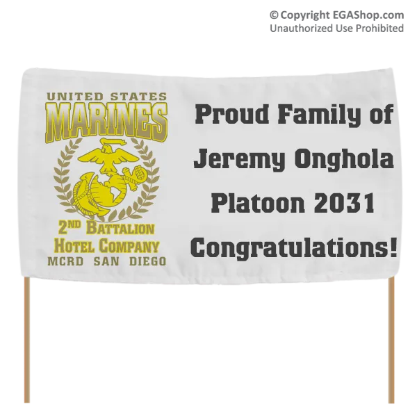 Graduation Banner: 2nd Recruit Battalion