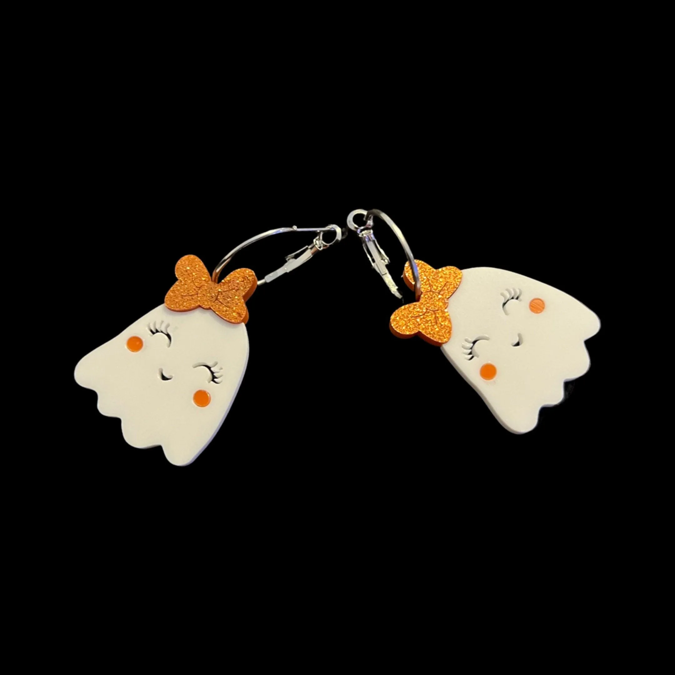 Halloween Ghost Earrings - Halloween Earrings, Ghost Jewelry, Halloween Jewelry, Cute Halloween Earrings, Pumpkin Earrings, Trick or Treat