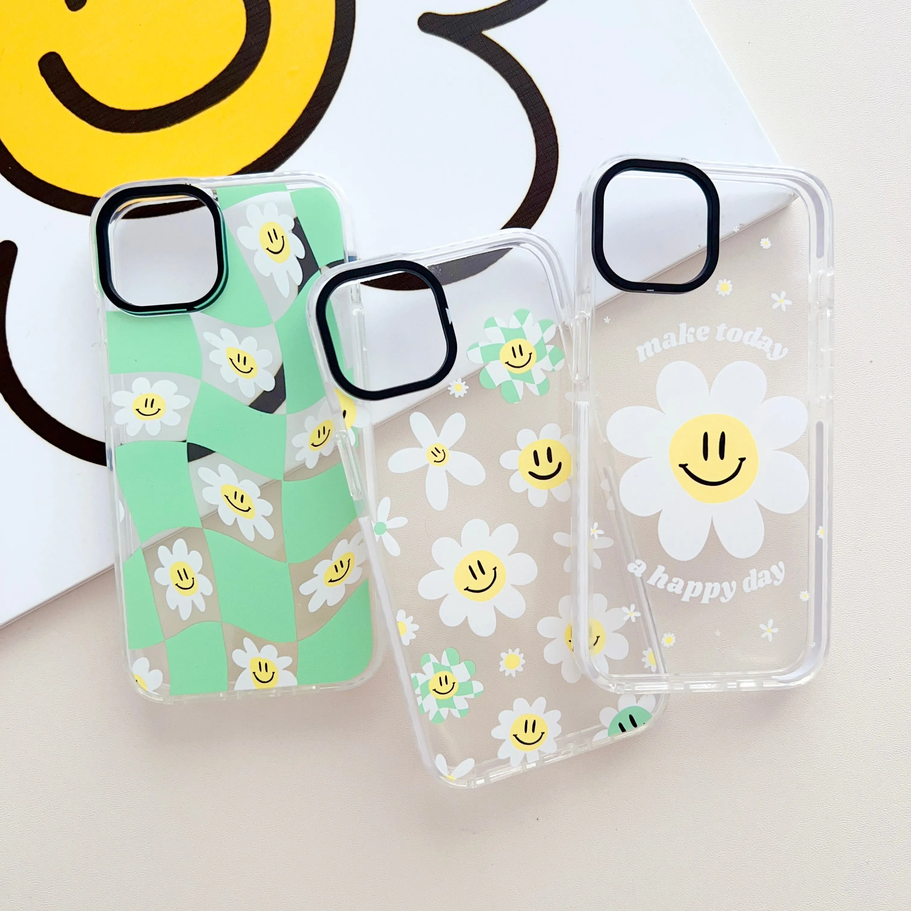 Happy Daisy Designer Impact Proof Silicon Phone Case for iPhone