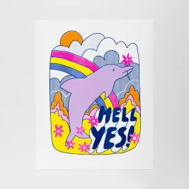 Hell Yes! - Risograph Print