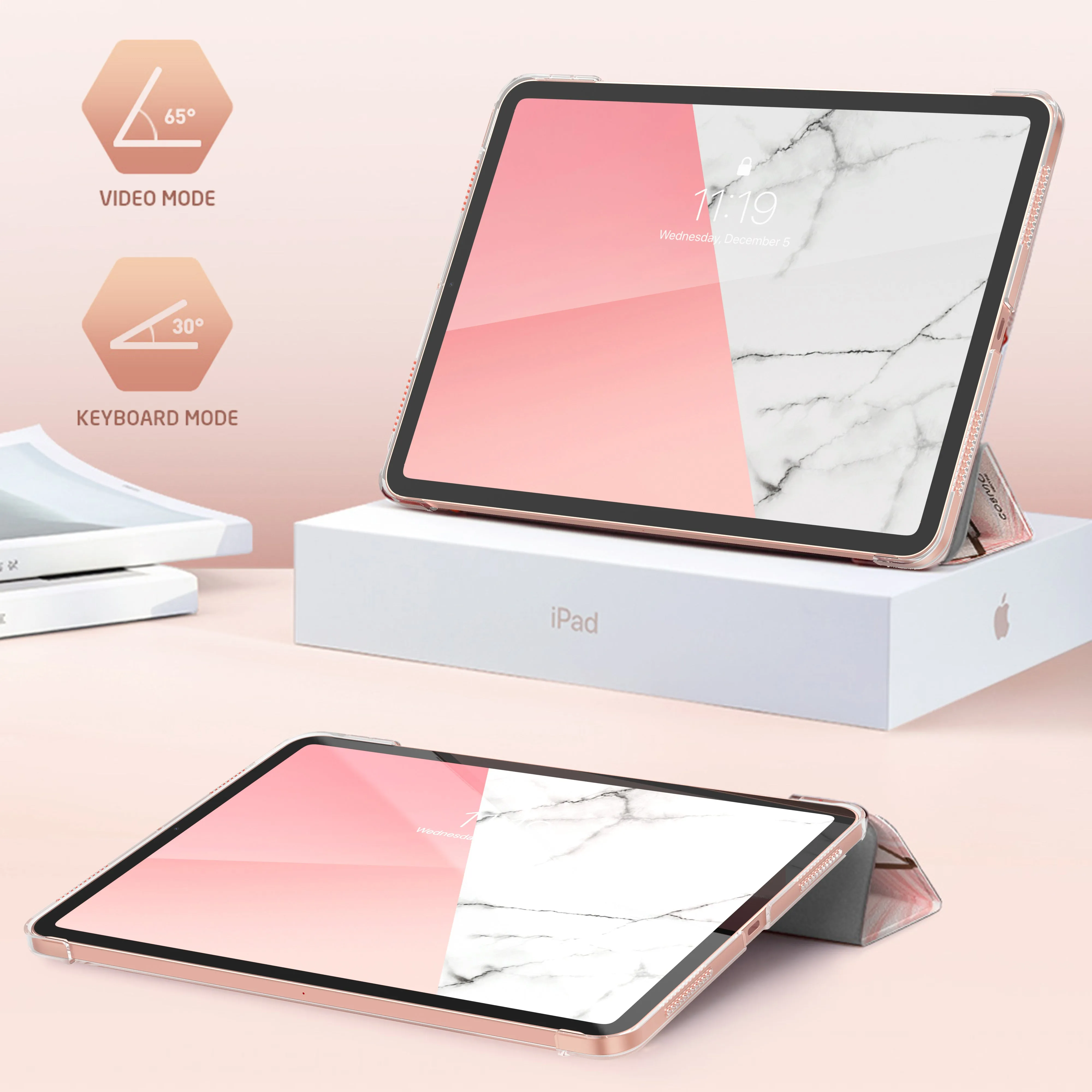 iPad Air 4 10.9 inch (2020) Cosmo Lite Case-Marble Pink