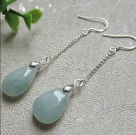 Jade Gemstone Drop Earrings