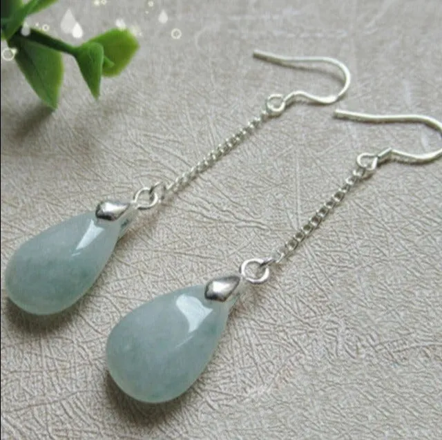 Jade Gemstone Drop Earrings