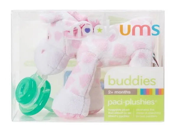 Jaspie Giraffe Nookum Paci-Plushies Buddies