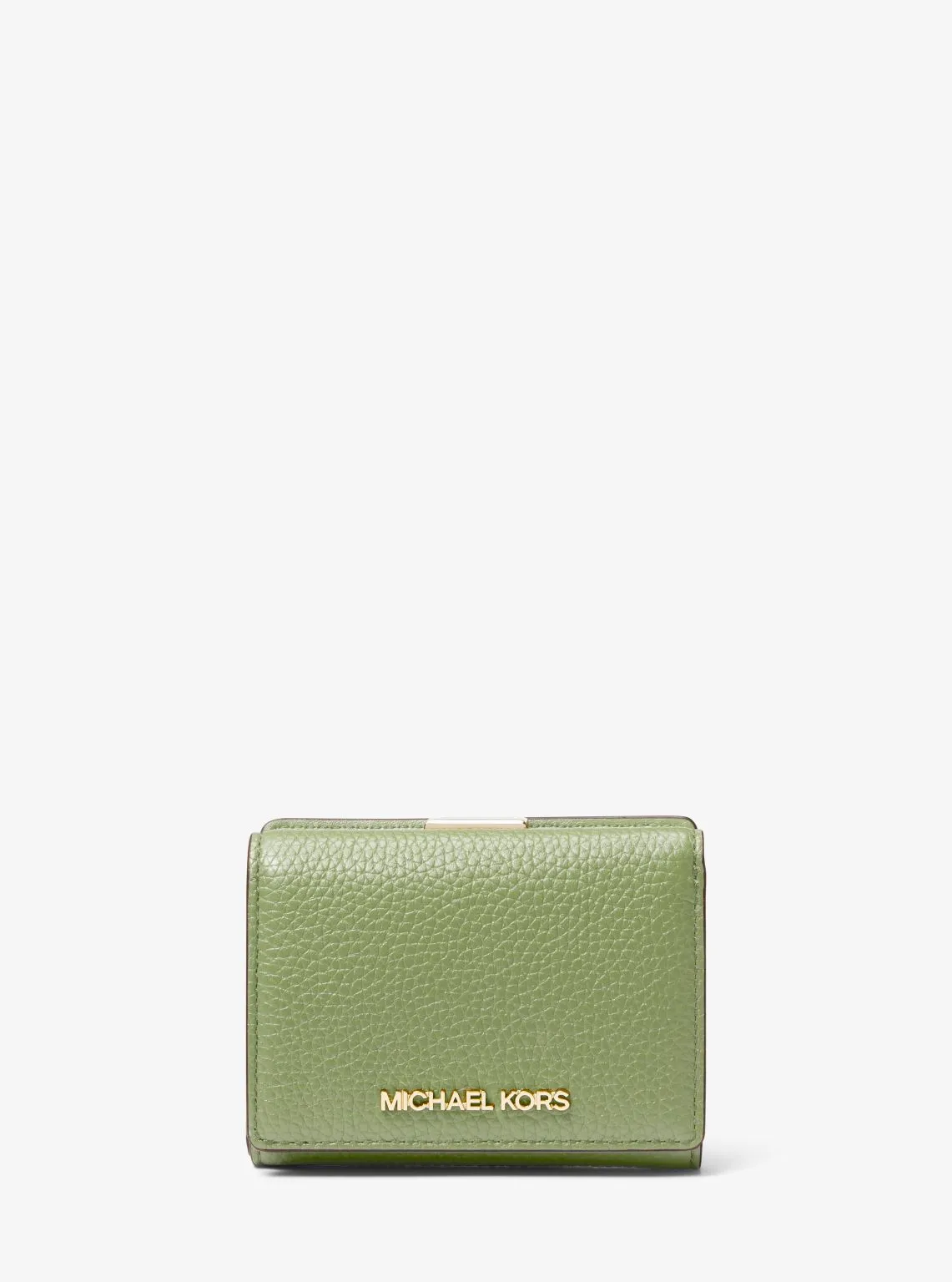 Jet Set Travel Medium Pebbled Leather Trifold Wallet