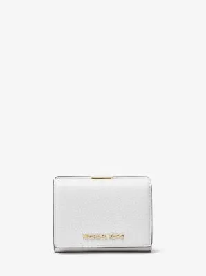 Jet Set Travel Medium Pebbled Leather Trifold Wallet