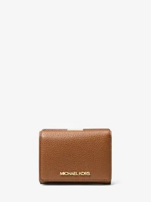 Jet Set Travel Medium Pebbled Leather Trifold Wallet