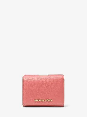 Jet Set Travel Medium Pebbled Leather Trifold Wallet