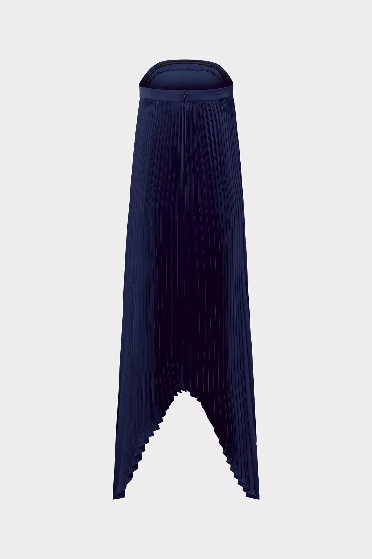 Jordyn Satin Pleated Strapless Dress