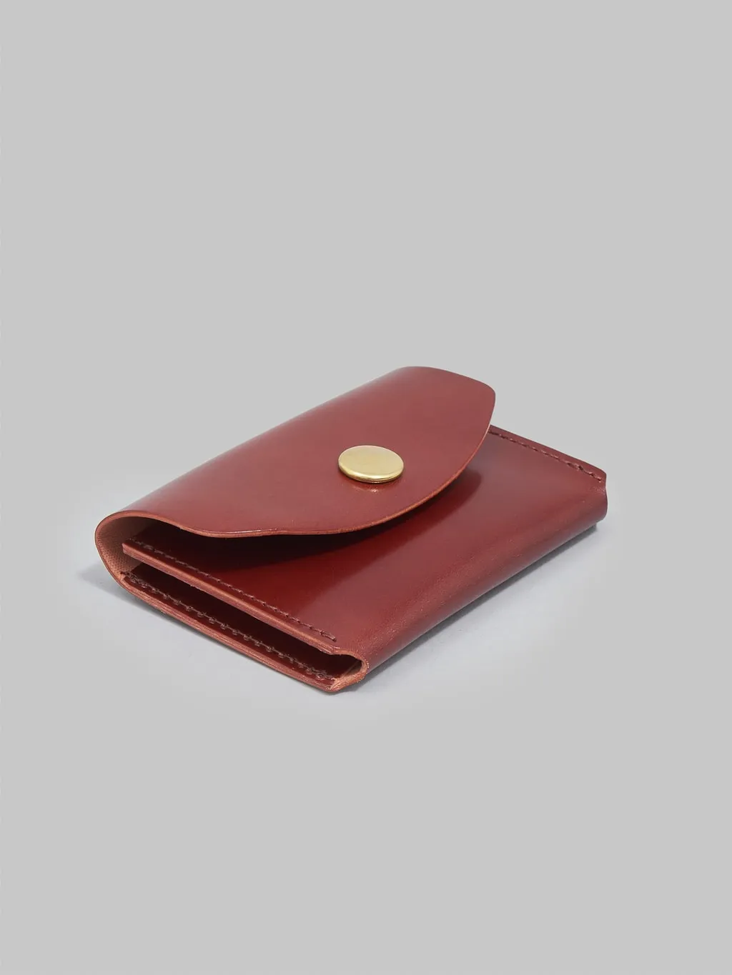 Kobashi Studio Cordovan Card Case Red Brown