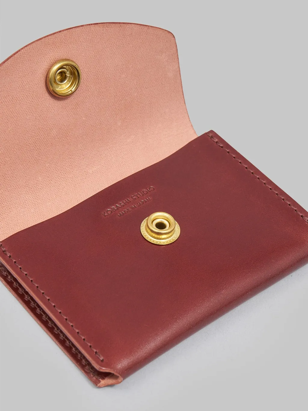 Kobashi Studio Cordovan Card Case Red Brown