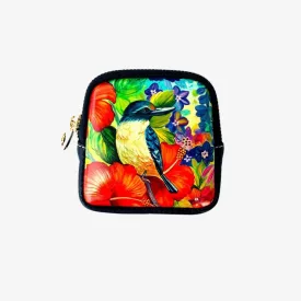 Kotare & Hibiscus Coin Purse