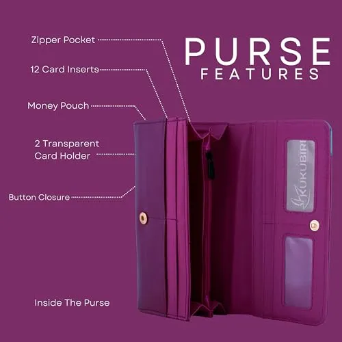 Kukubird Large Purse Elephant And Mouse Purse - Purple