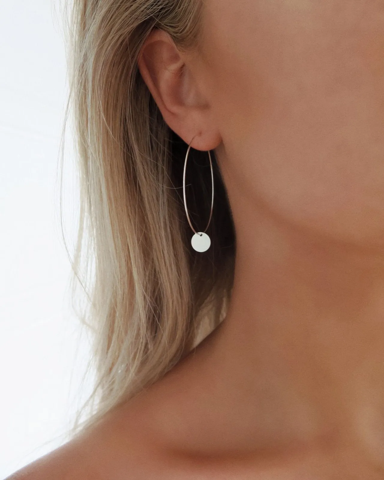 Large Coin Hoop Earrings