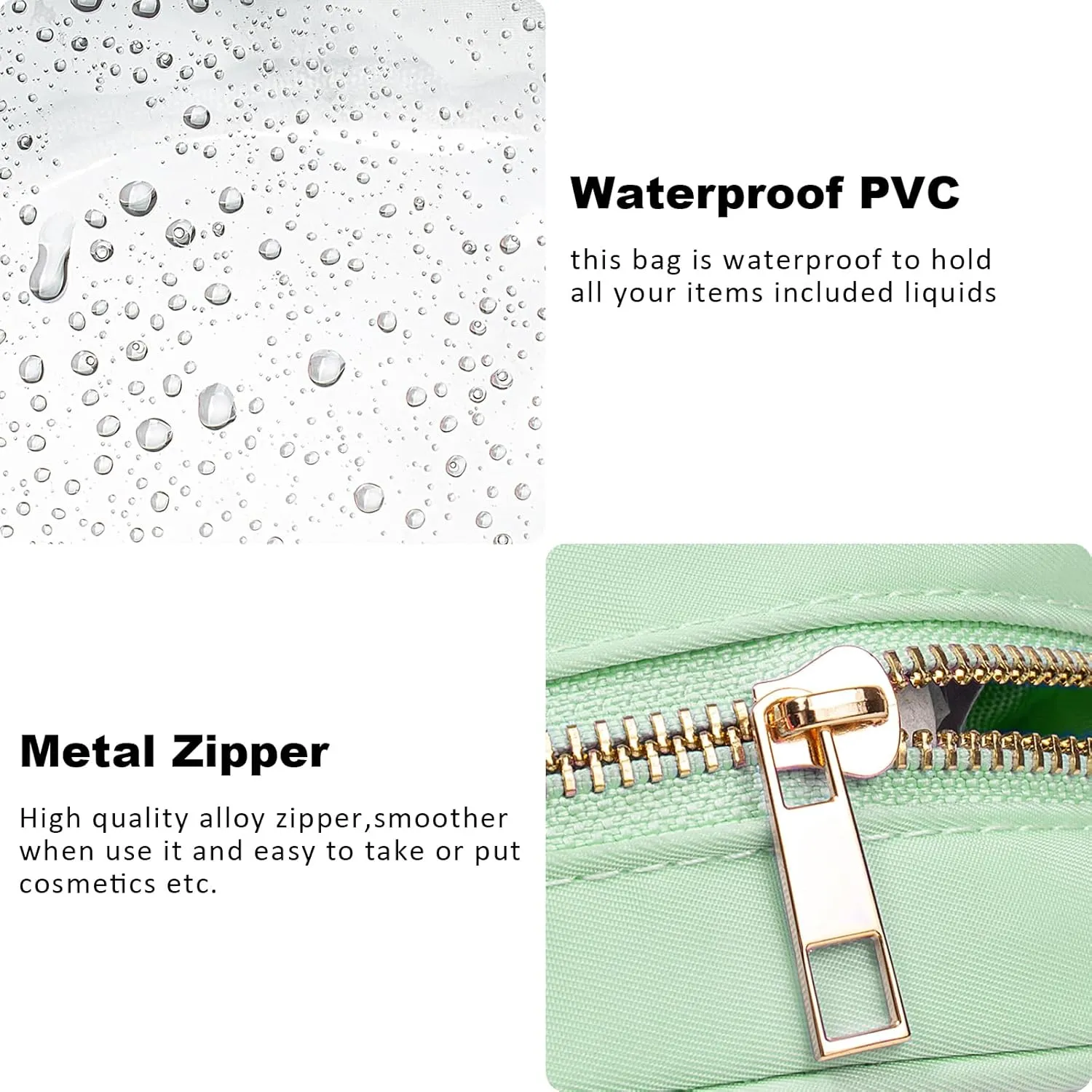 LETGO Small Clear Makeup Bag for Purse Small Cosmetic Bag Travel Size Toiletry Bags Cute Travel Makeup Bag,Coin Purse Pouch Easter Gifts for Teen Girls (Clear-Green)