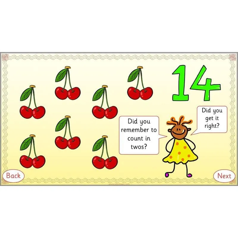 Let's count in twos, fives and tens