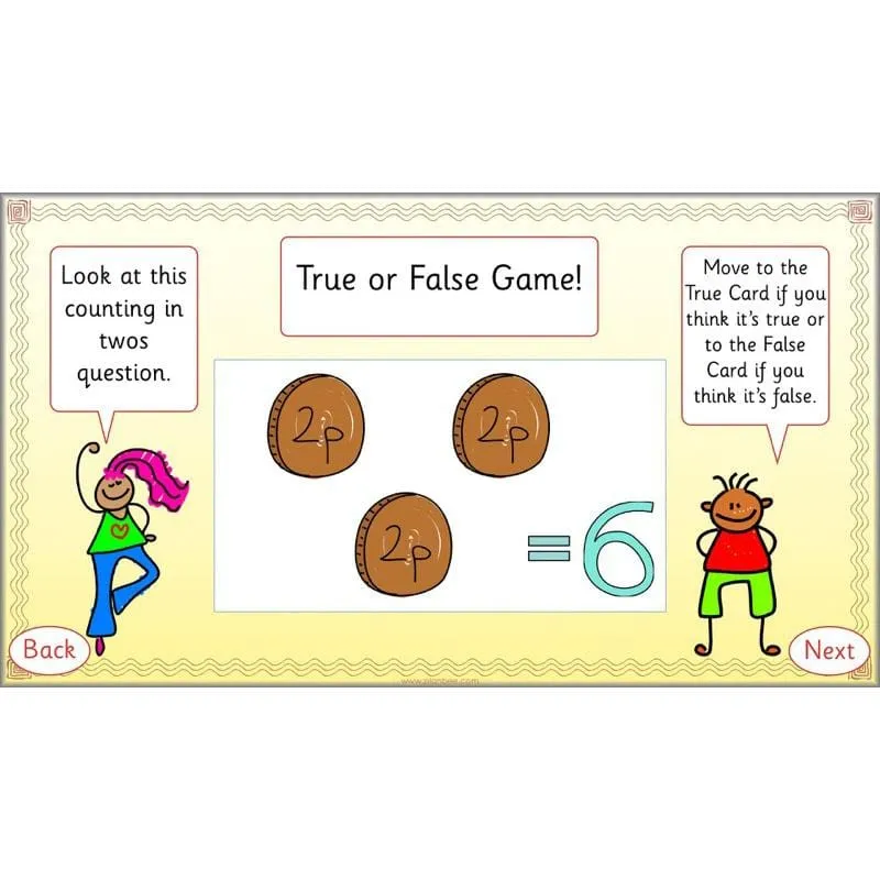 Let's count in twos, fives and tens