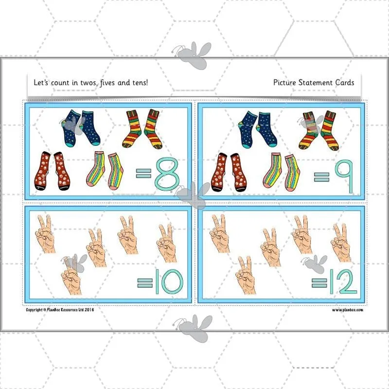 Let's count in twos, fives and tens