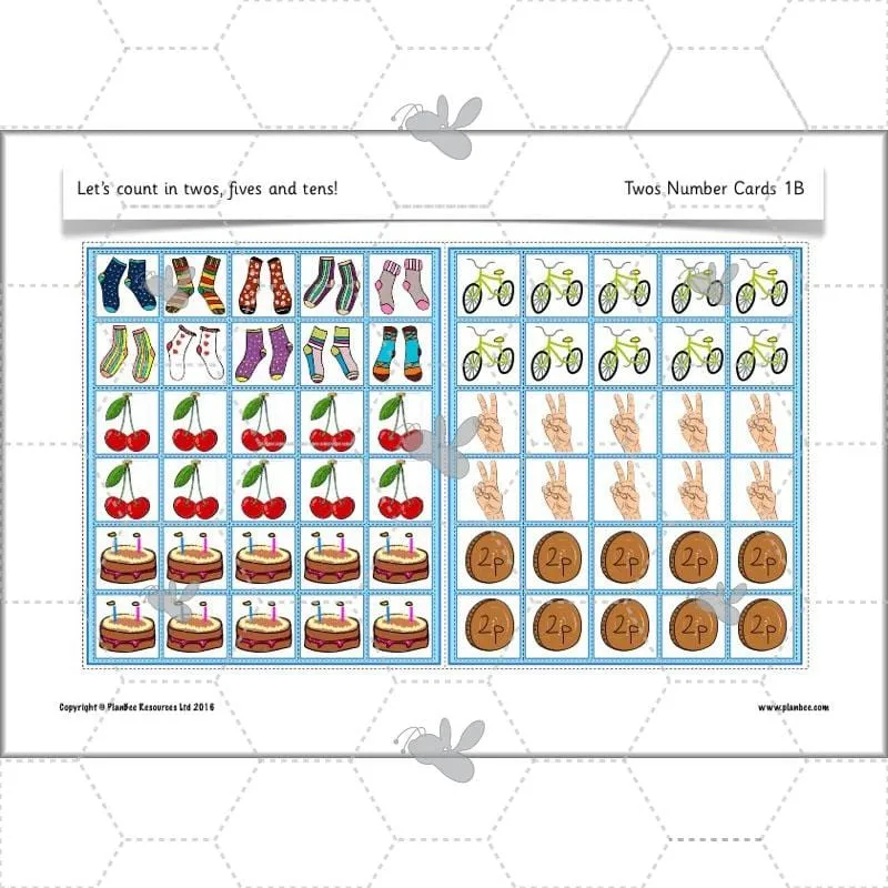Let's count in twos, fives and tens