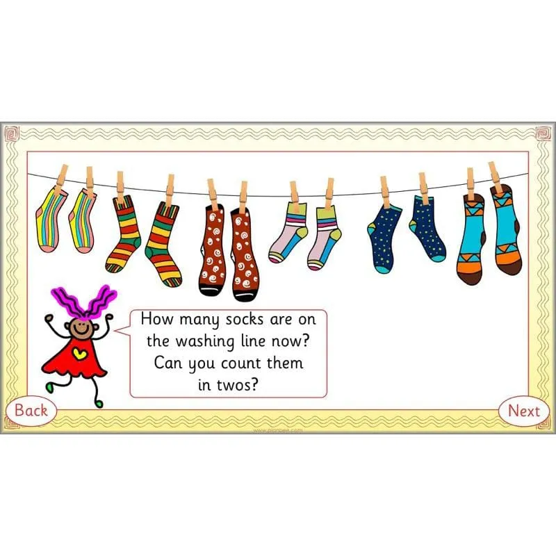 Let's count in twos, fives and tens